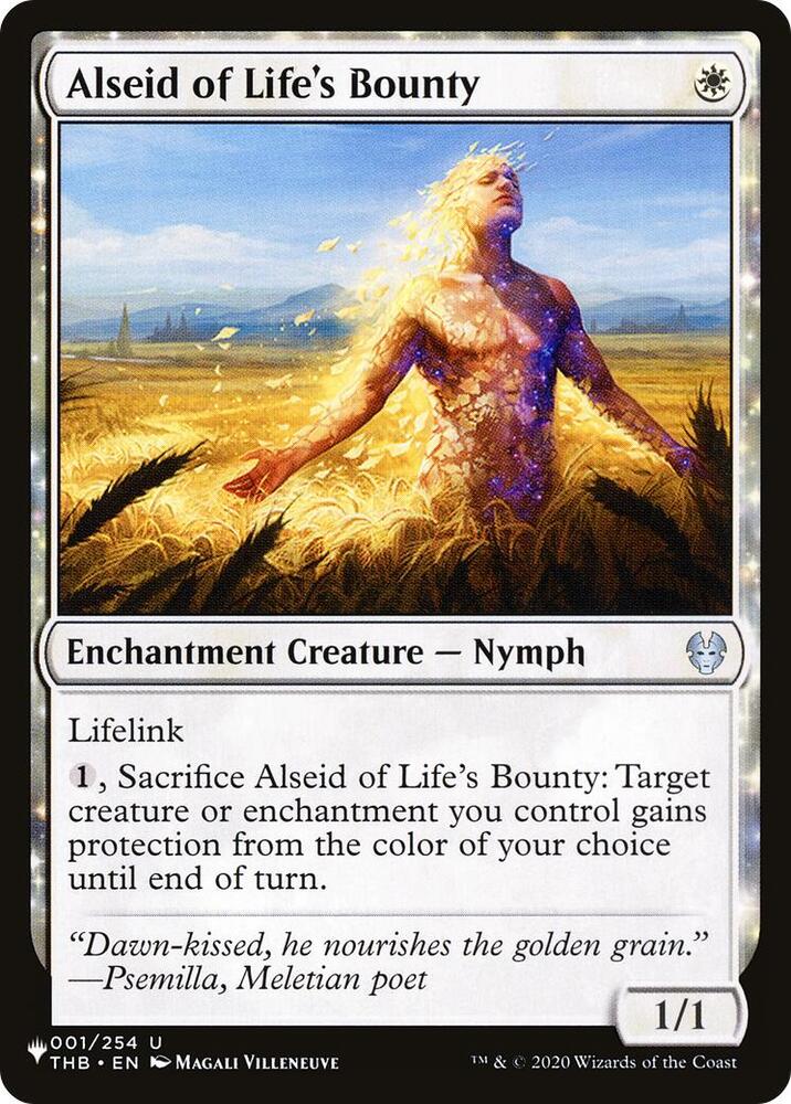Alseid of Lifes Bounty - The List