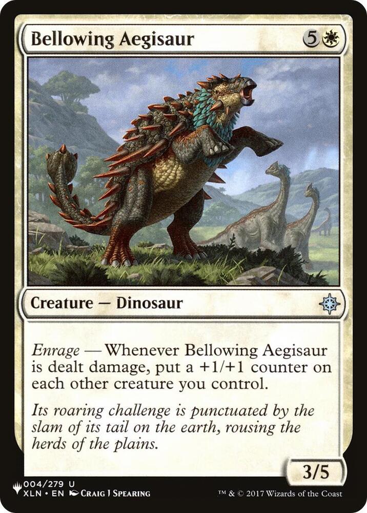 Bellowing Aegisaur - The List