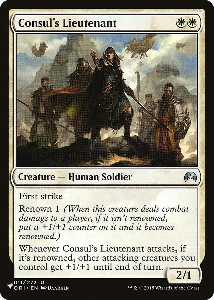 Consuls Lieutenant - The List