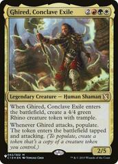 Ghired, Conclave Exile - The List