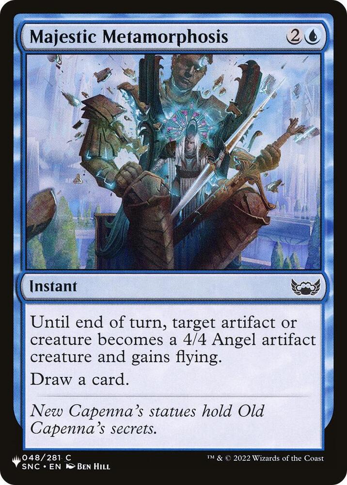 Majestic Metamorphosis - The List