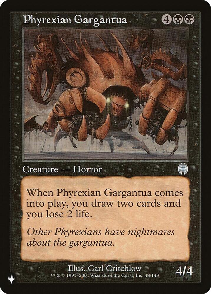 Phyrexian Gargantua - The List