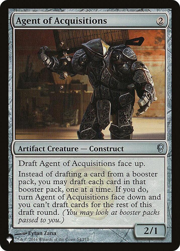 Agent of Acquisitions - The List