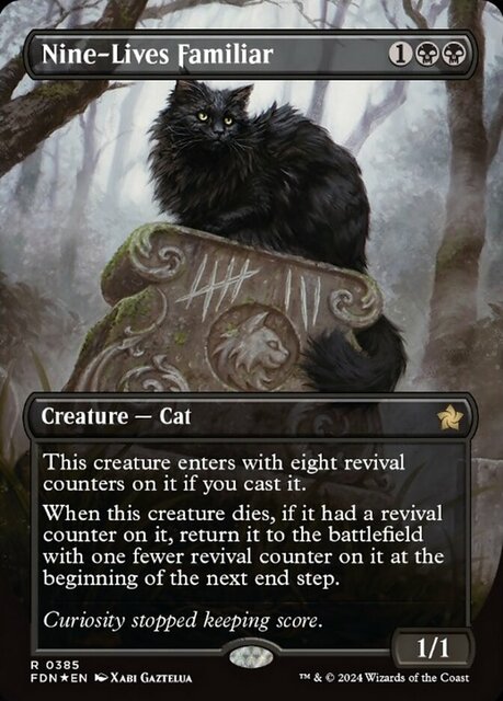 Nine-Lives Familiar - Mana Foil - Borderless