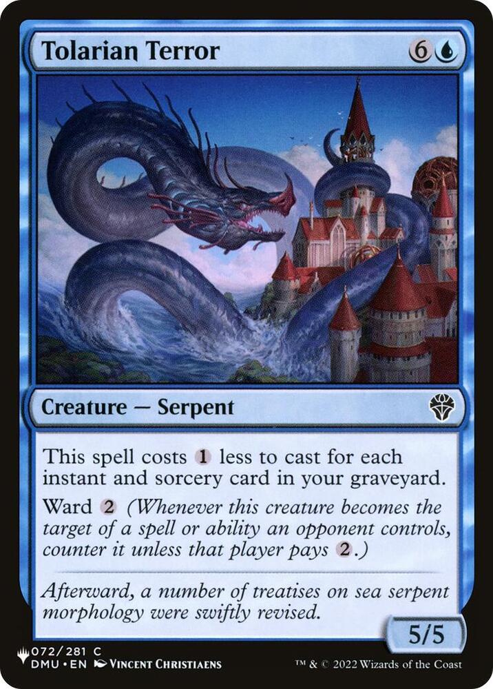 Tolarian Terror - The List