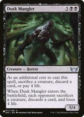 Dusk Mangler - The List