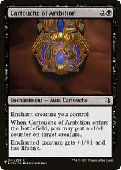 Cartouche of Ambition - The List