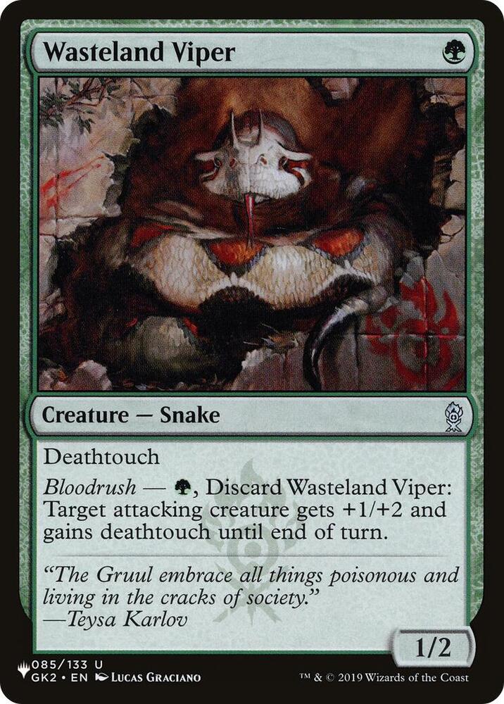 Wasteland Viper - The List