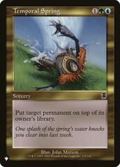 Temporal Spring - The List