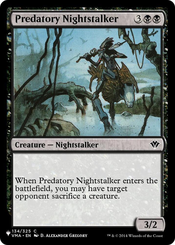 Predatory Nightstalker - The List