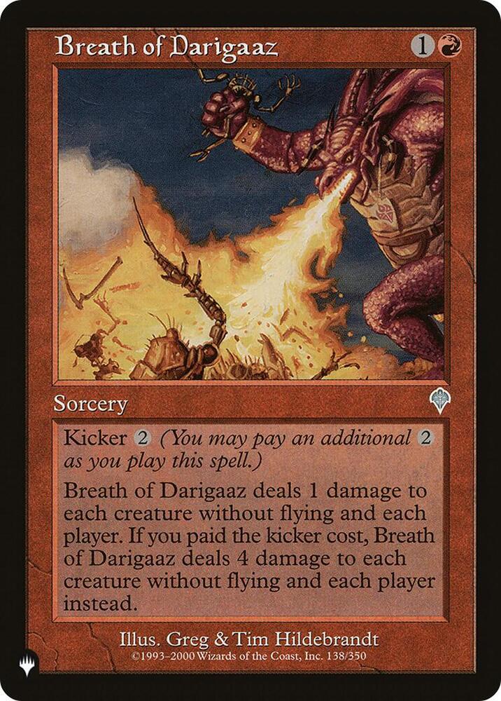 Breath of Darigaaz - The List