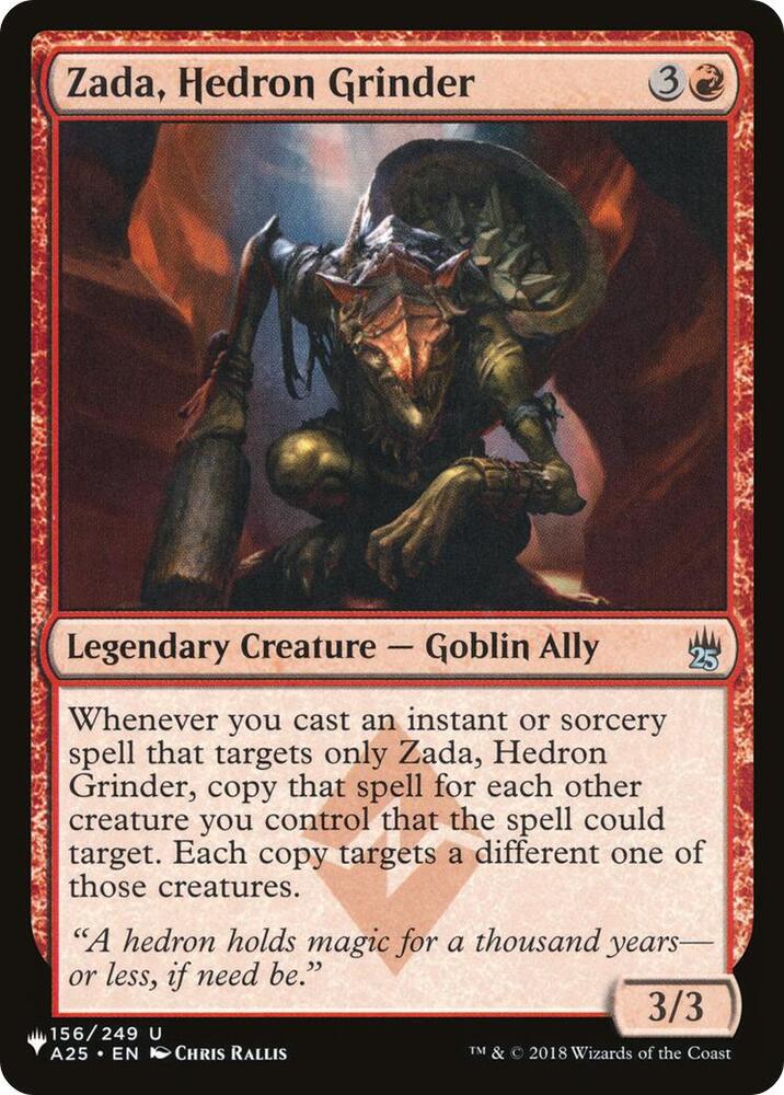 Zada, Hedron Grinder - The List