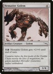 Hematite Golem - The List