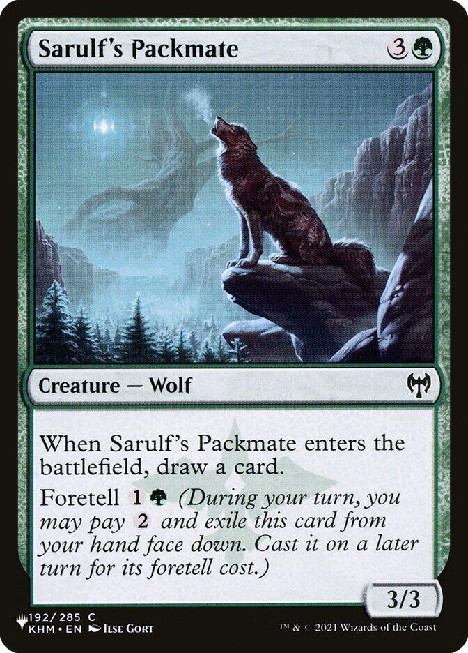 Sarulfs Packmate - The List