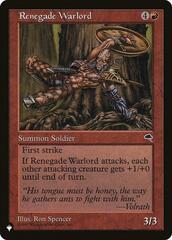 Renegade Warlord - The List