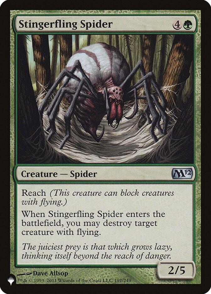 Stingerfling Spider - The List