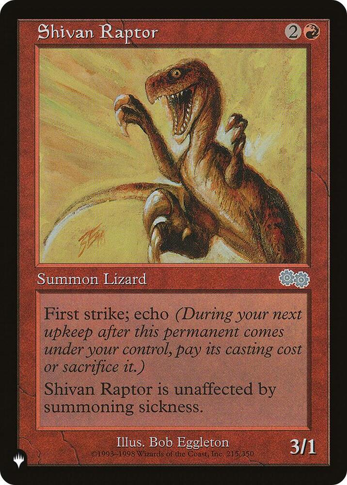 Shivan Raptor - The List