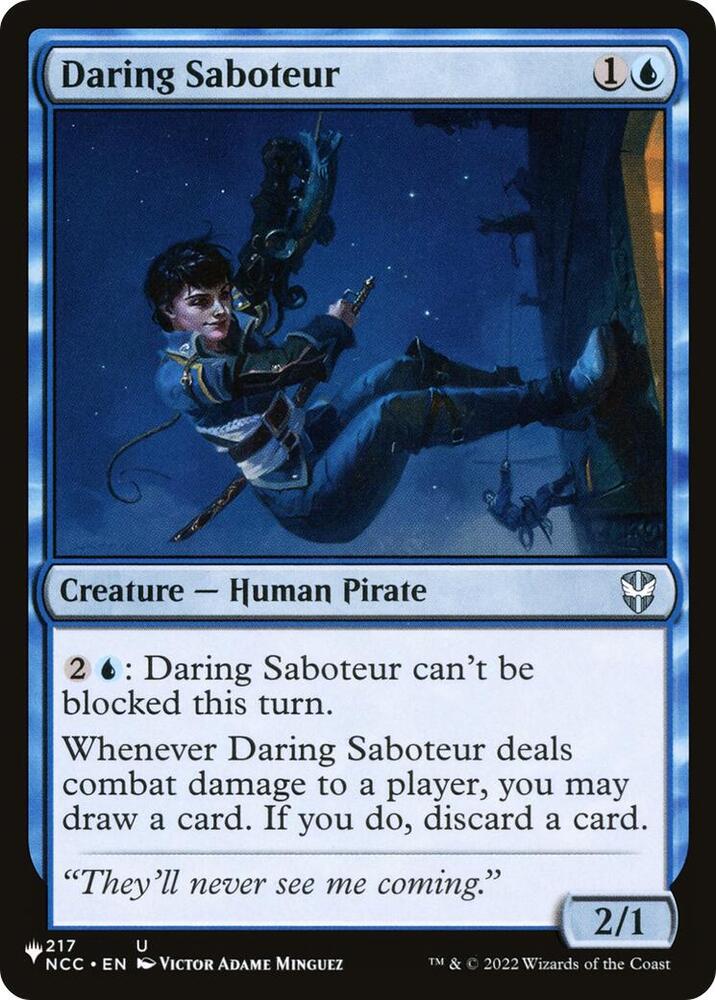 Daring Saboteur - The List
