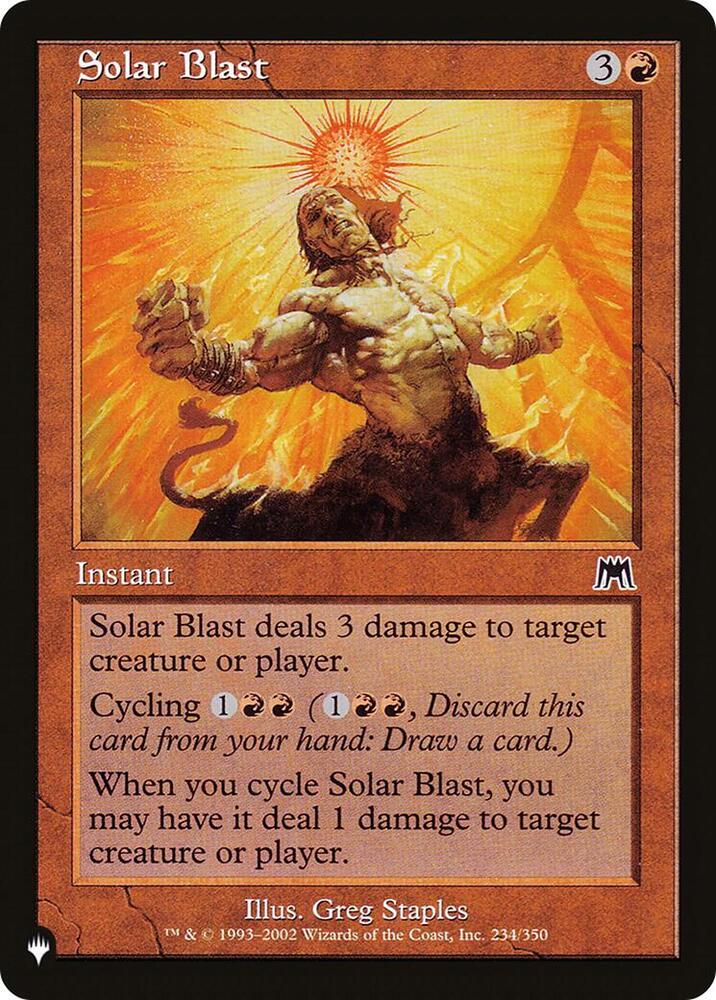 Solar Blast - The List