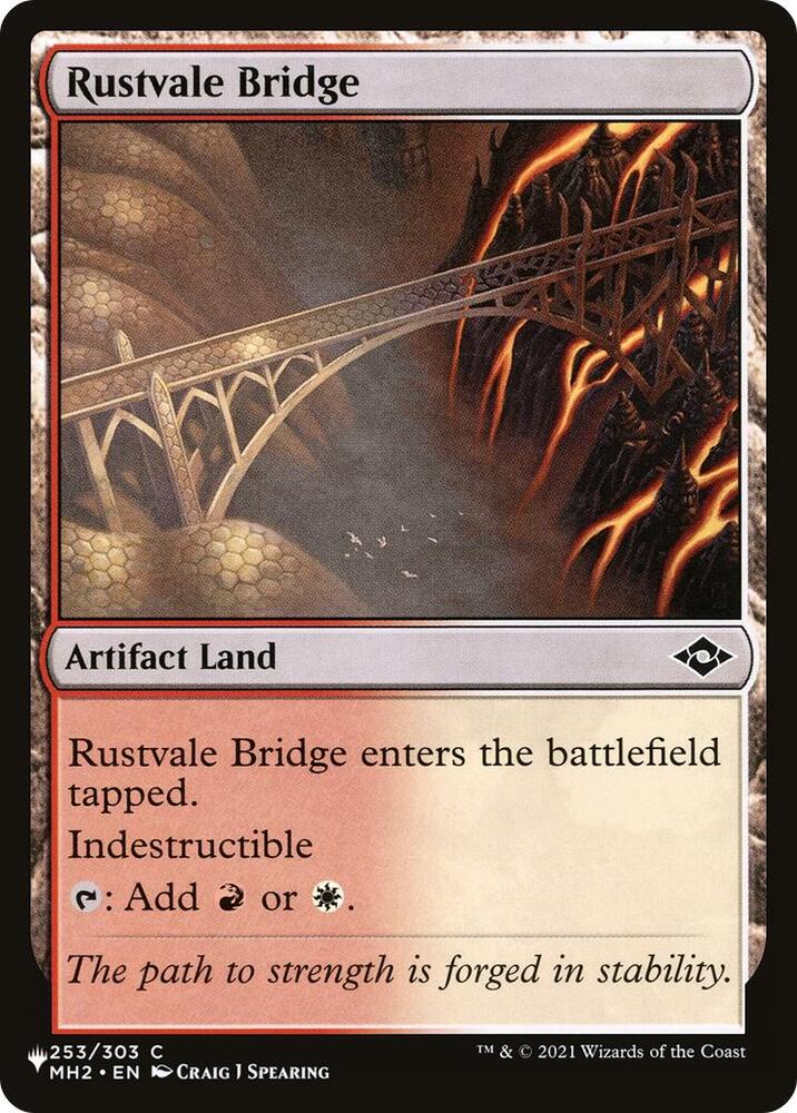 Rustvale Bridge - The List