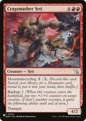 Cragsmasher Yeti - The List