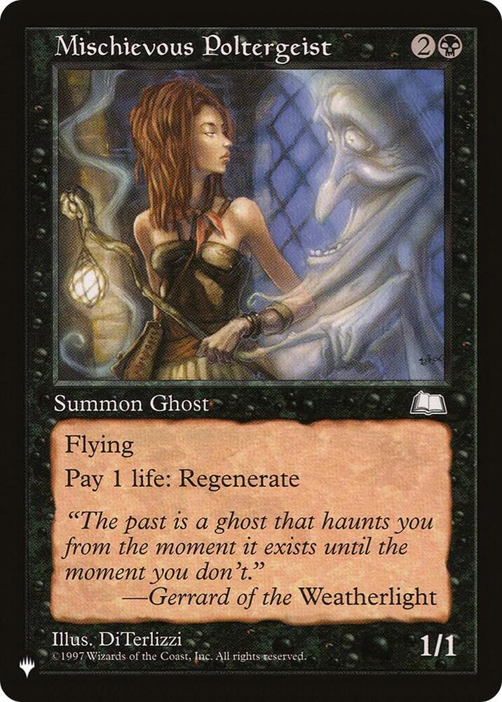 Mischievous Poltergeist - The List