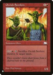 Orcish Settlers - The List