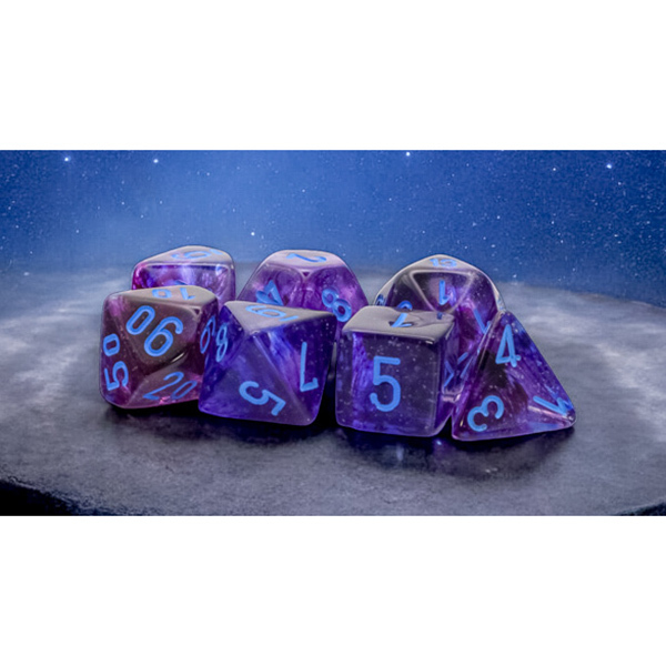 7-Die Set Mega-Hedrals Nebula Luminary: Nocturnal/Blue (22547)