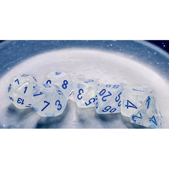 7-Die Set Mega-Hedrals Borealis Luminary: Icicle/Light Blue