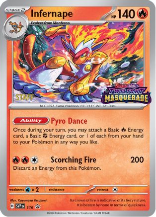 Infernape - SVP116 - SVP Black Star Promos (Staff)