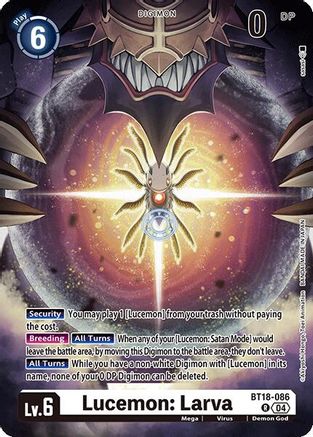 Lucemon: Larva - BT18-086 - R - Foil