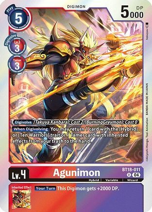 Agunimon - BT18-011 - R - Foil