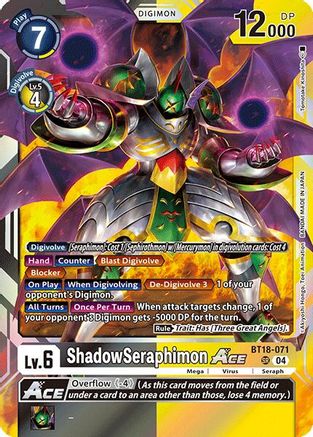 ShadowSeraphimon ACE - BT18-071 - SR - Foil