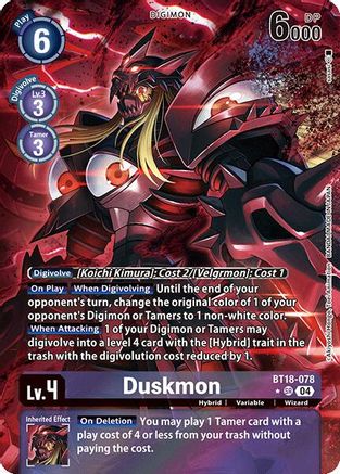 Duskmon - BT18-078 - SR - Foil - Alternative Art