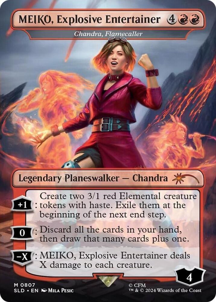 MEIKO, Explosive Entertainer - Chandra, Flamecaller - Rainbow Foil