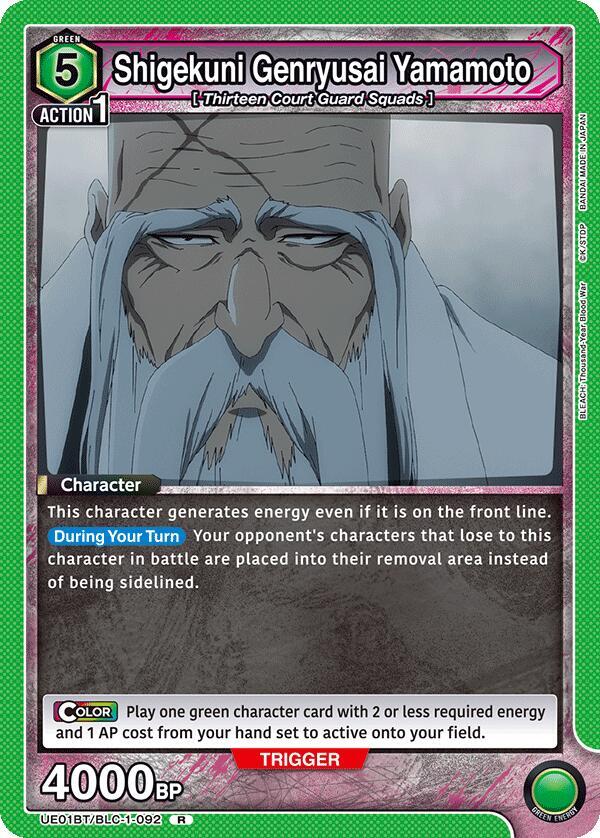 Shigekuni Genryusai Yamamoto - UE01BT/BLC-1-092 - Rare - Foil