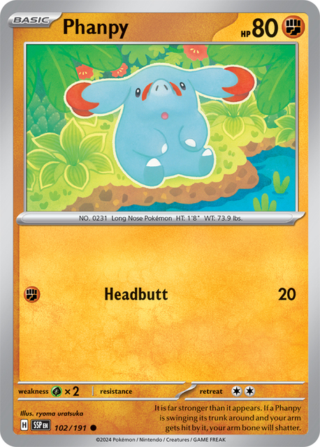 Phanpy - 102/191 - Common - Reverse Holo