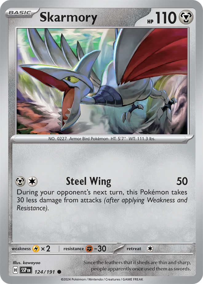 Skarmory - 124/191 - Common - Reverse Holo