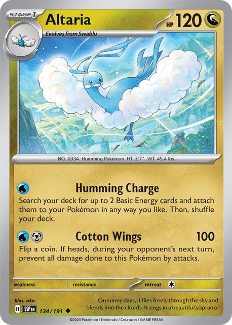 Altaria - 134/191 - Uncommon - Reverse Holo