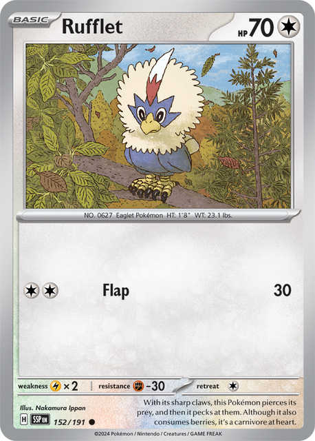 Rufflet - 152/191 - Common - Reverse Holo