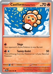 Castform Sunny Form - 020/191 - Common - Reverse Holo