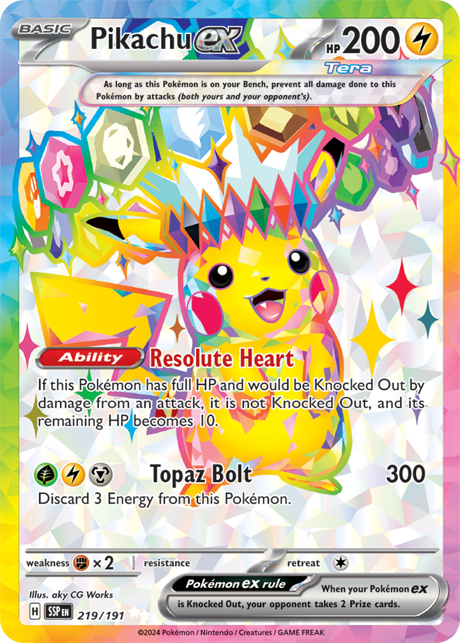 Pikachu ex - 219/191 - Ultra Rare