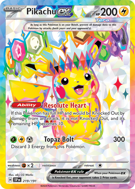 Pikachu ex - 219/191 - Ultra Rare