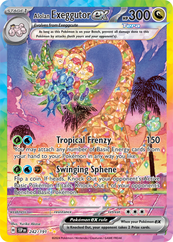 1x Alolan Exeggutor ex - 242/191 - Special Illustration Rare