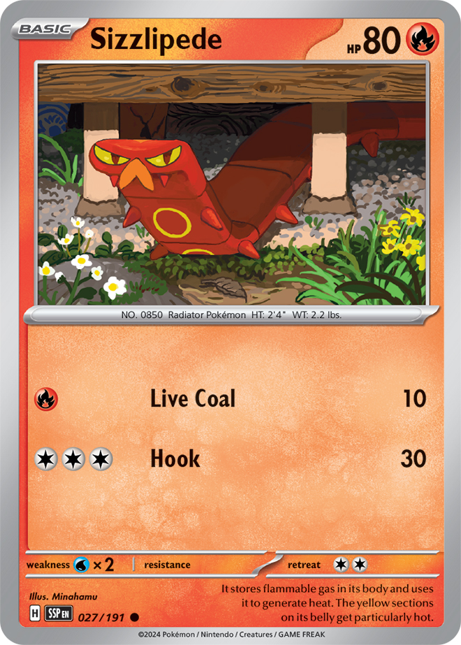 Sizzlipede - 027/191 - Common - Reverse Holo