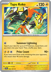 Tapu Koko - 065/191 - Rare - Reverse Holo