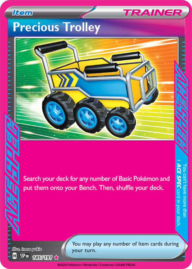 1x Precious Trolley - 185/191 - ACE Rare NM-Mint Pokemon SV08
