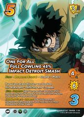 One For All Full Cowling 45% Impact Detroit Smash - Alternate Art - Foil