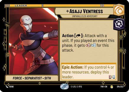 Asajj Ventress - Unparalleled Adversart