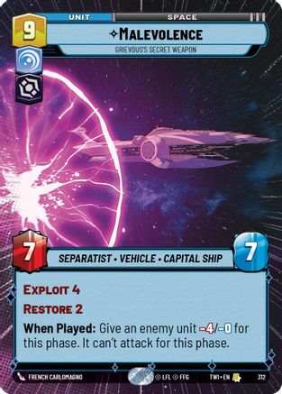 Malevolence - Grievouss Secret Weapon - Hyperspace - Foil